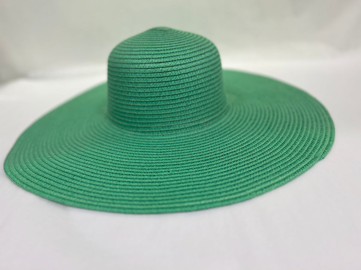 Green Wide-Brim Hat