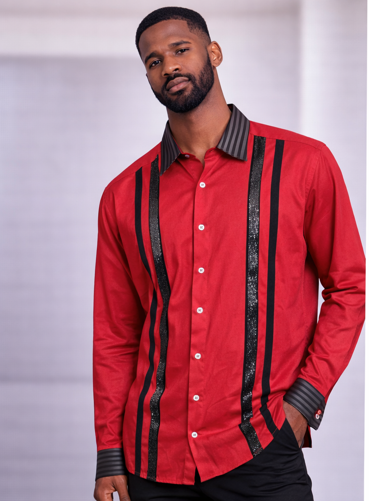 Signature Stripe Detail Button-Down Shirt