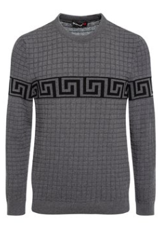 Geo-Print Ribbed Sweater