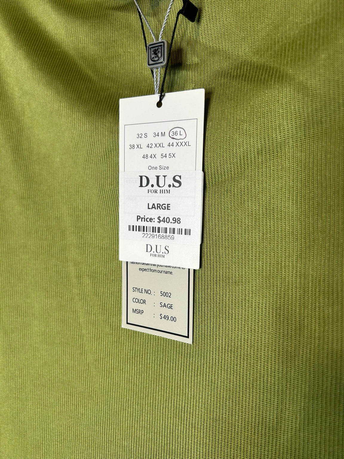 Size tag for Large