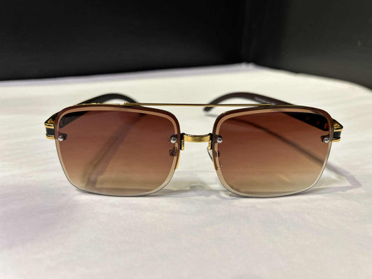 Aviator Sunglasses w/Woodgrain-Inspired Legs