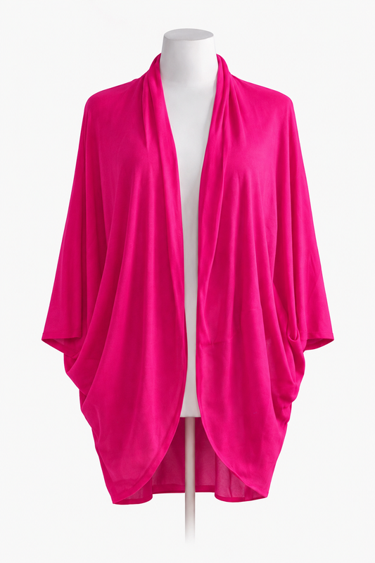 Hot Pink Cocoon Cardigan