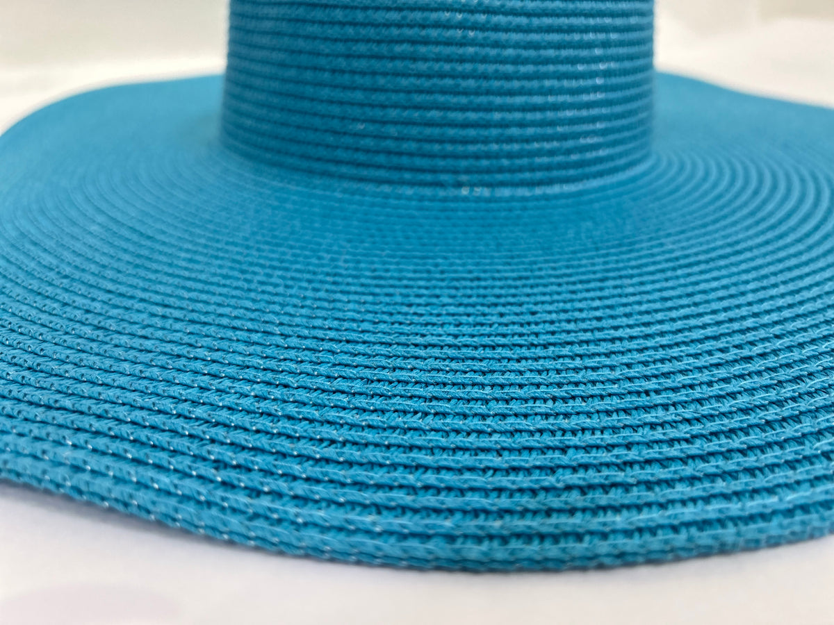 Turquoise Wide-Brim Hat
