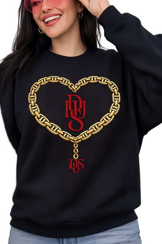 Limited Edition D.U.S Couture Chain Heart Sweatshirt
