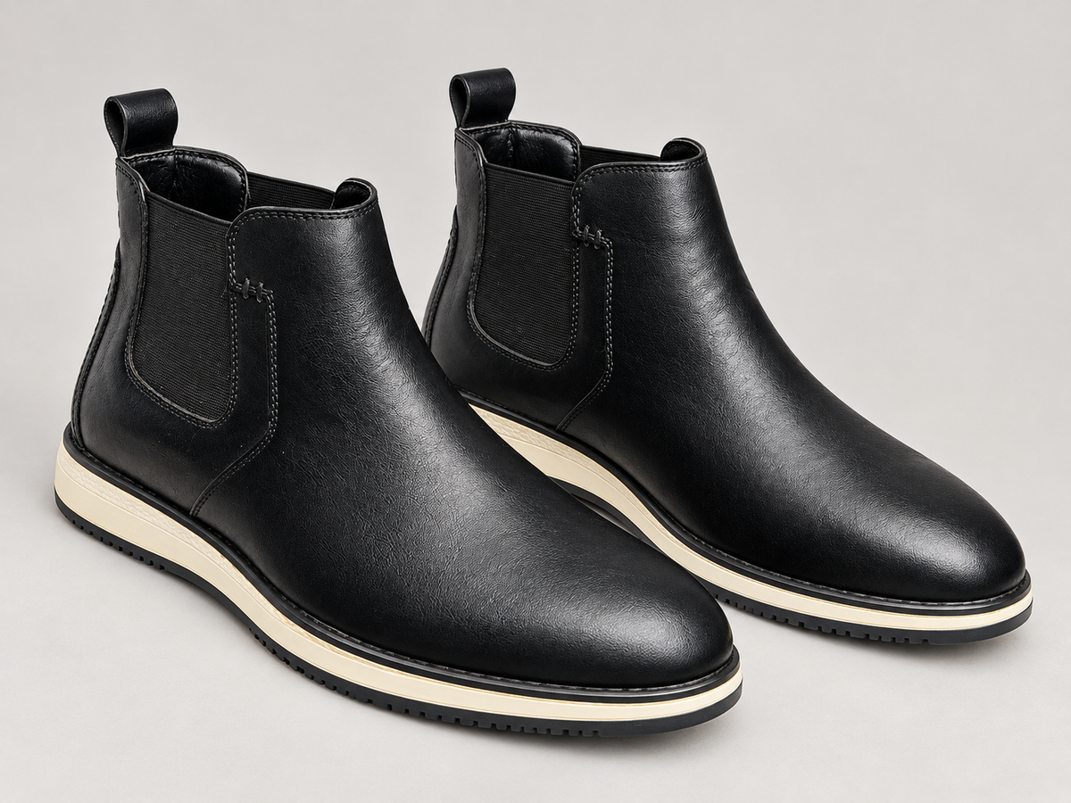 Men's Black Low-Top Chelsea Boots