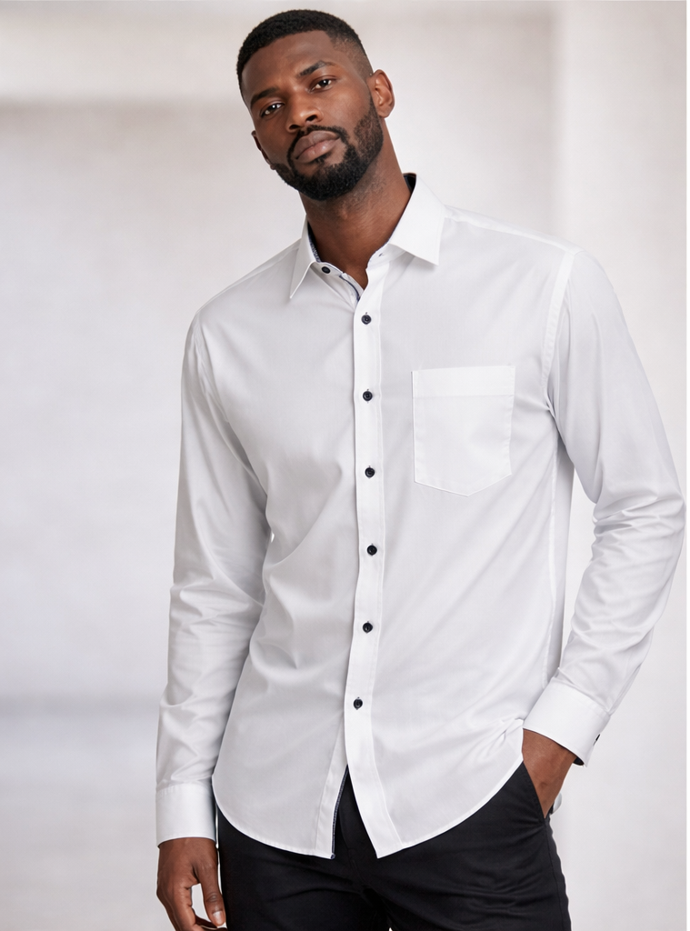 Essential Tailored Button-Down Dress Shirt