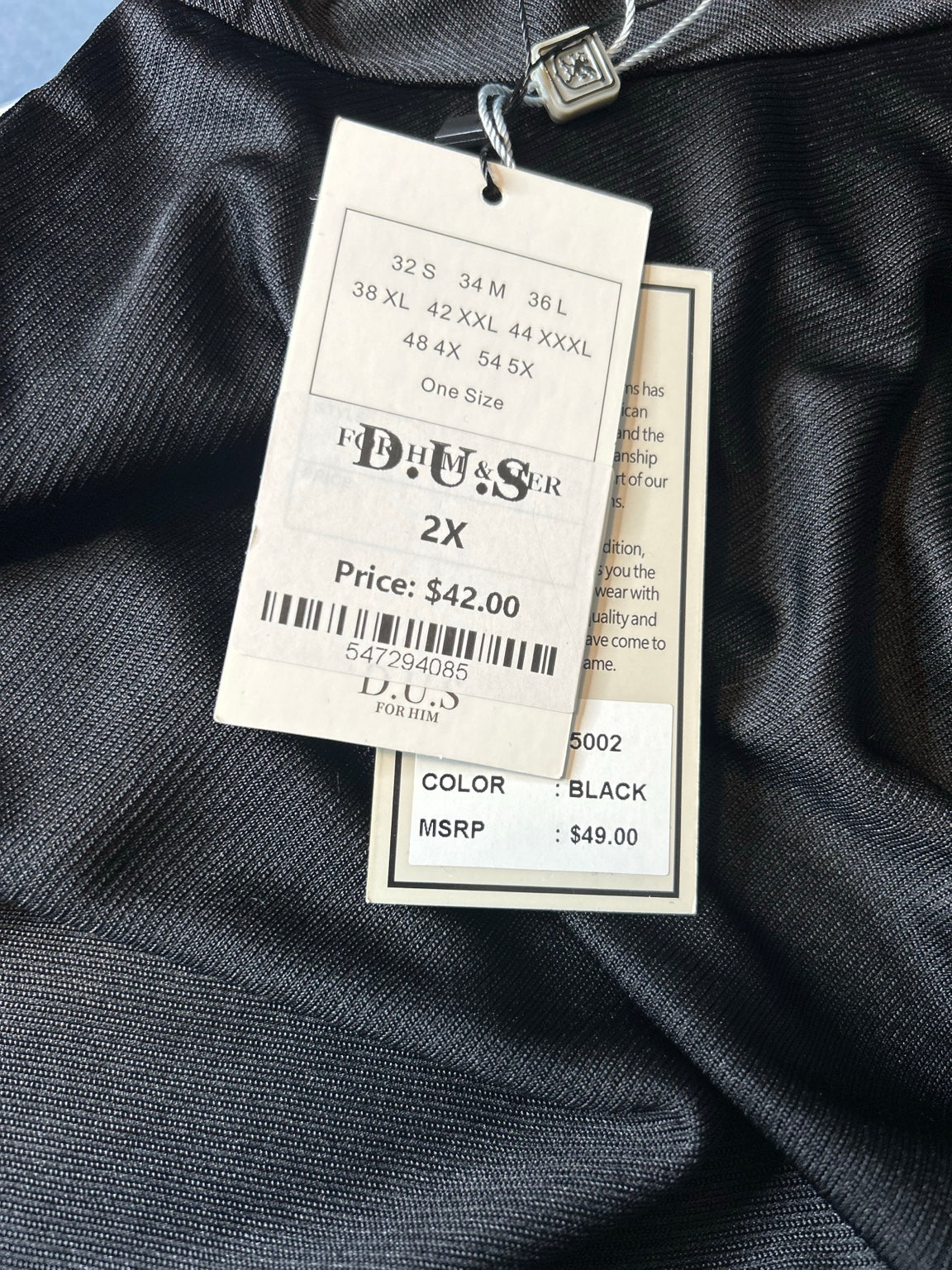 2X size tag and store price