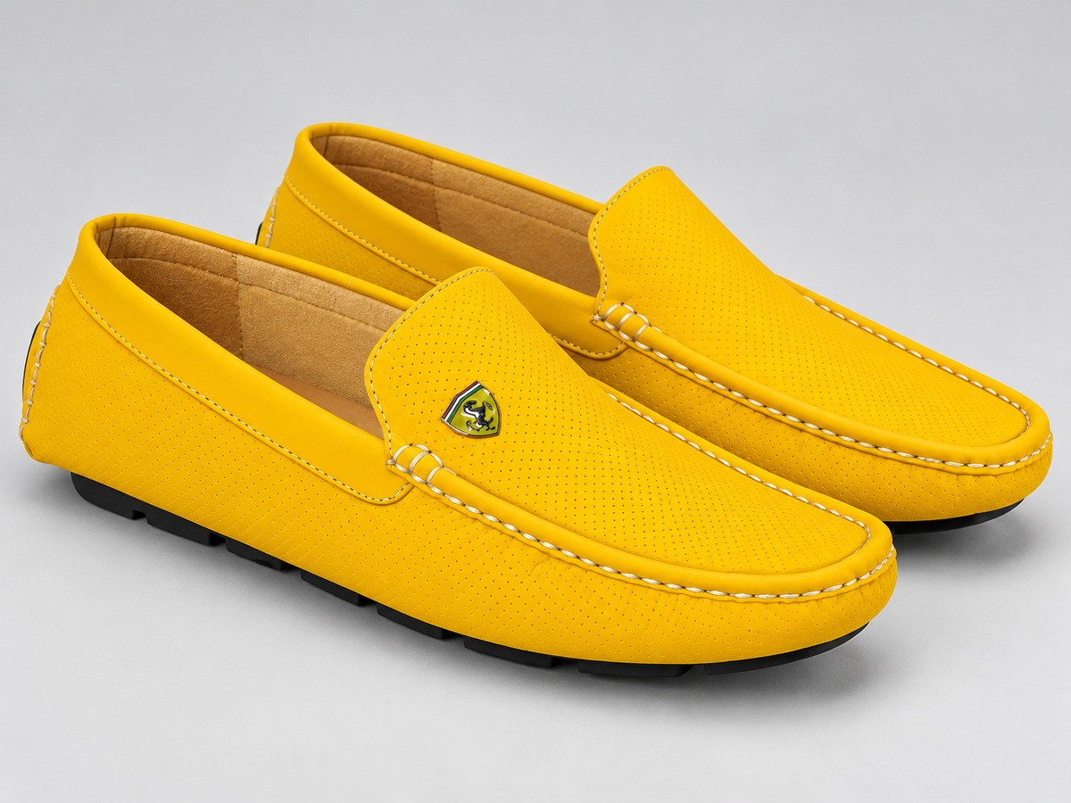 Men's Mustard Yellow Driving Loafers