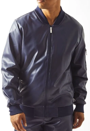 Stacy Adams PU Leather Bomber Jacket