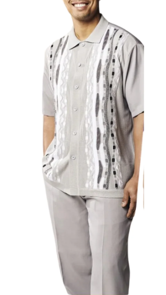 Textured Knit Short Sleeve 2-Piece Set