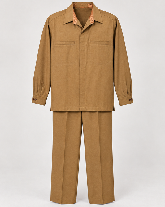 SilverSilk Camel Brown Walking Suit