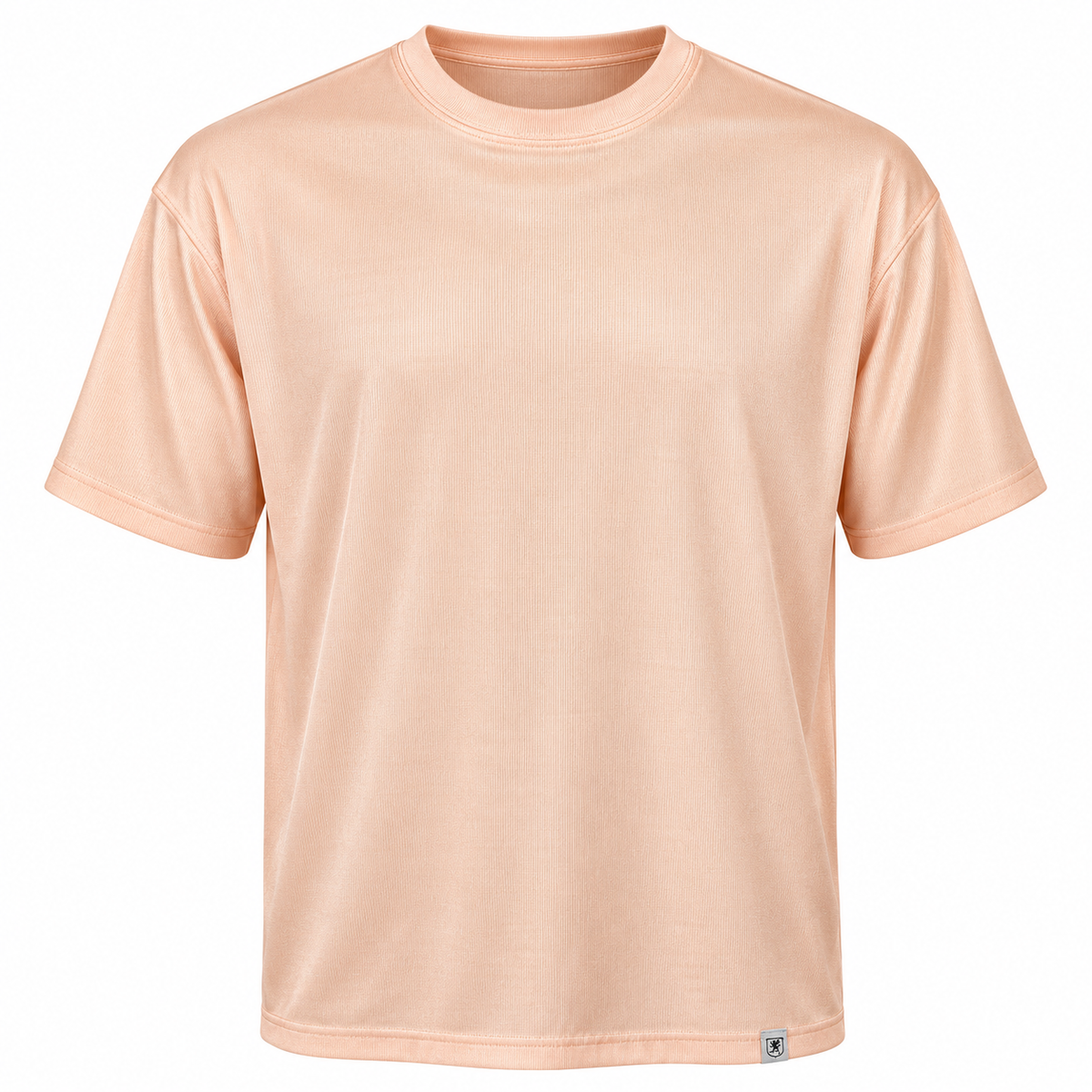Stacy Adams salmon-coral short-sleeve knit top, generated catalog photo