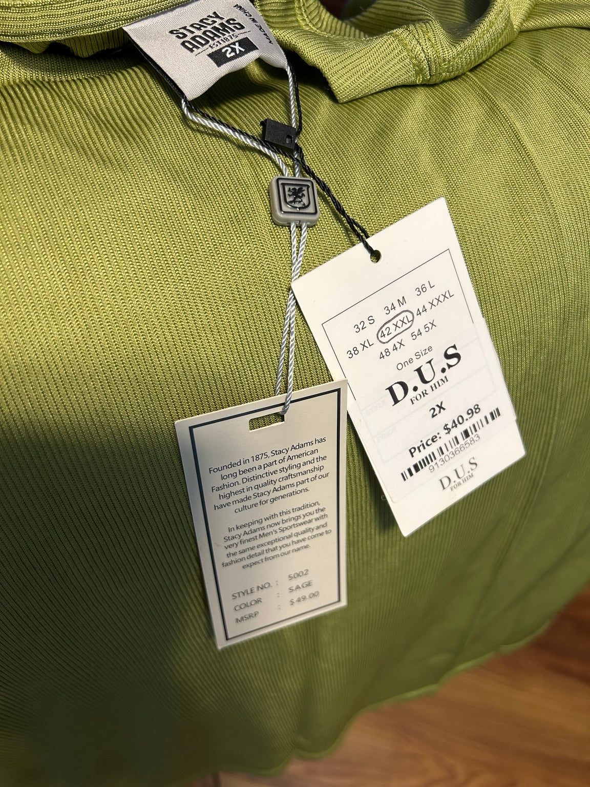 Size tag for 2X